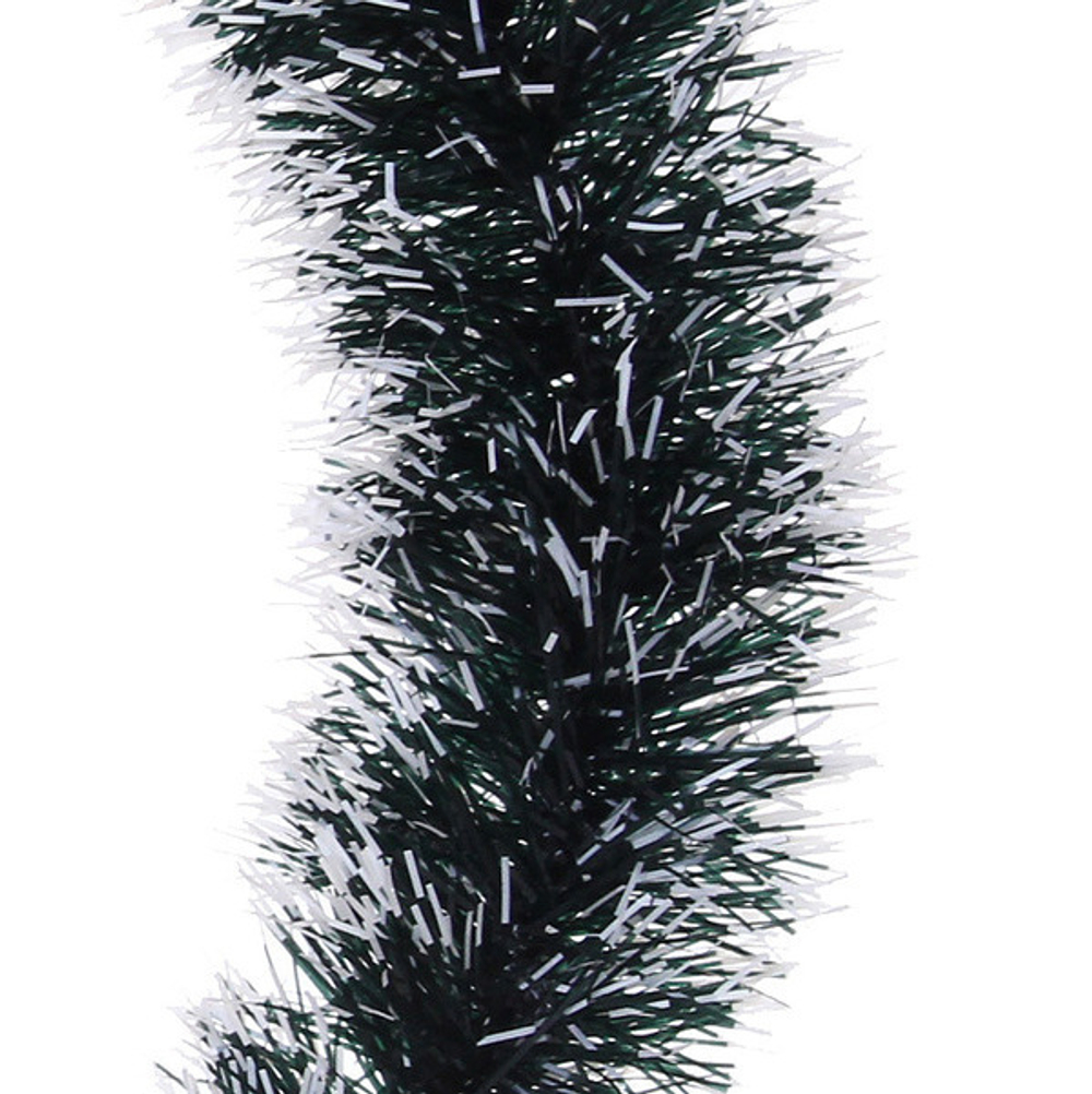 Венок новогодний «Хвойный блеск» 30 см, Зеленый/белый