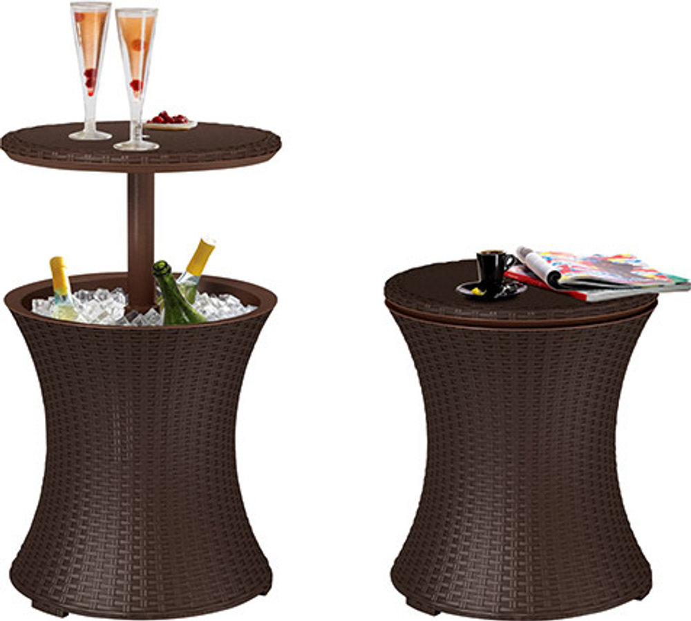 Барный столик - холодильник Keter Cool Bar Rattan brown