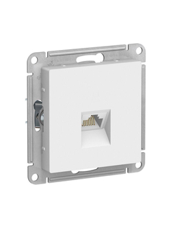 Розетка компьютерная 1-м AtlasDesign RJ45 кат.5E механизм бел. SE ATN000183