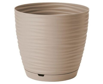 Горшок для цветов Saffron 9,1л с поддоном (бежевый)