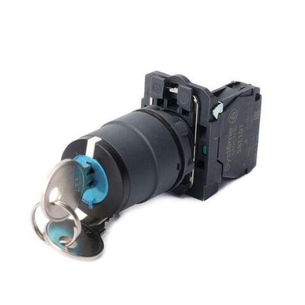 Переключатель модульный SB5 в сборе 22мм 2поз. с фиксацией ключ 1пол 1НО SE SB5AG21