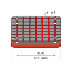 Резиновая накладка (РТИ-СЕРВИС 1012) для подъемников "TROMMELBERG"