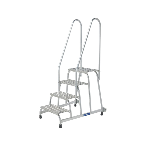 Передвижная монтажная подставка MEGAL (тип 1) 4 ступени с двумя поручнями