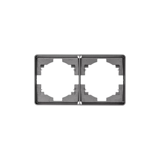 Рамка ROUND 2-постовая титан KRANZ