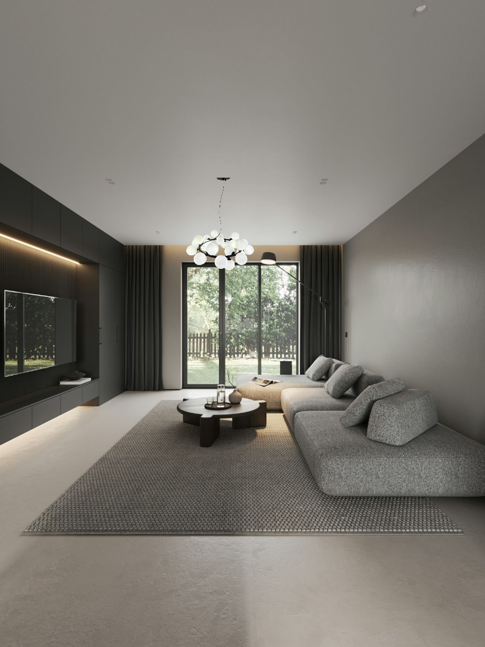 Люстра подвесная Lanbos, 25 ламп G9, 175 Вт LED, до 30 кв м, черная c белыми плафонами