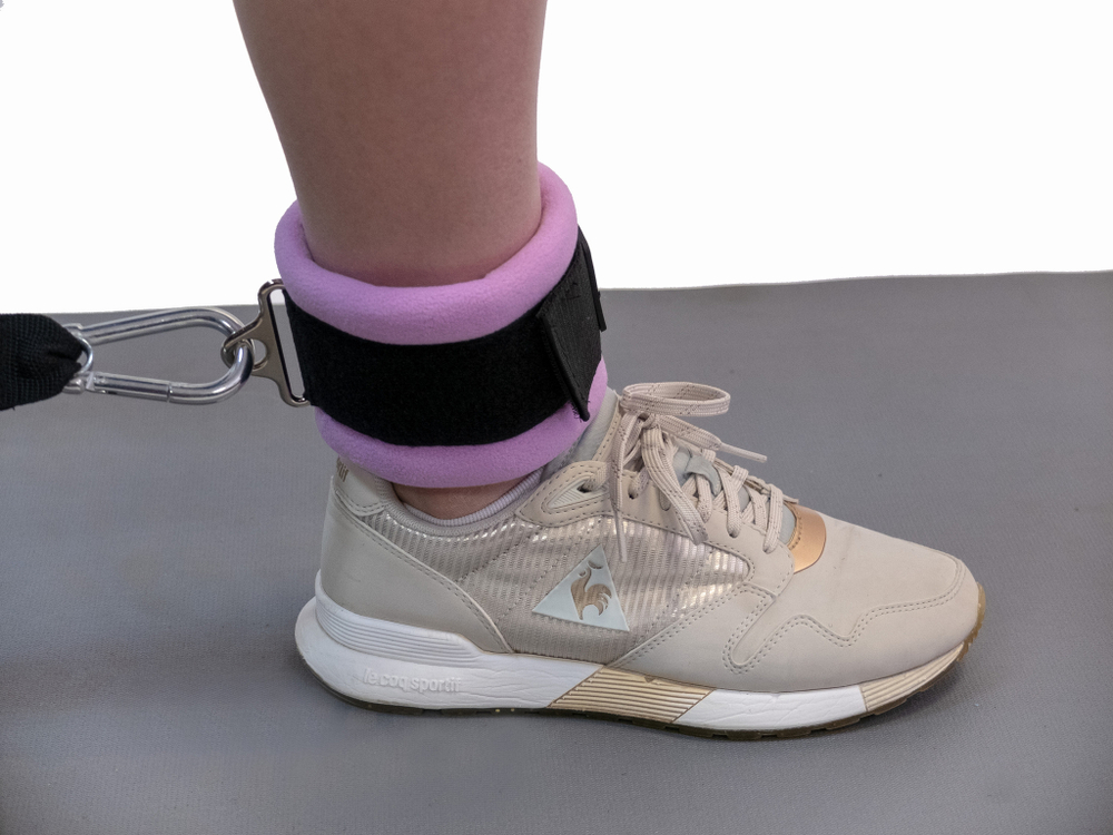 Ремень для тренировки мышц бедра и ягодиц регулируемый фиолетовый (F0-кольцо)