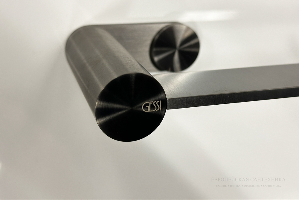 Бумагодержатель Gessi 316 настенный, без крышки, цвет Black Metal Brushed PVD