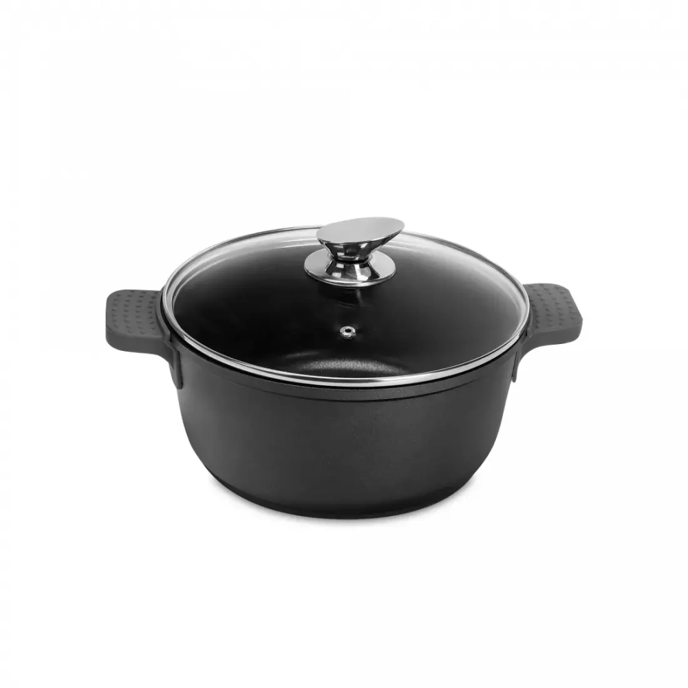 Кастрюля 2.2л 20см Kitchen Star Diamante с крышкой и силиконовыми ручками