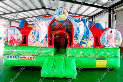 Коммерческий надувной батут "Царство морских зверей", 5*5*2.8 м