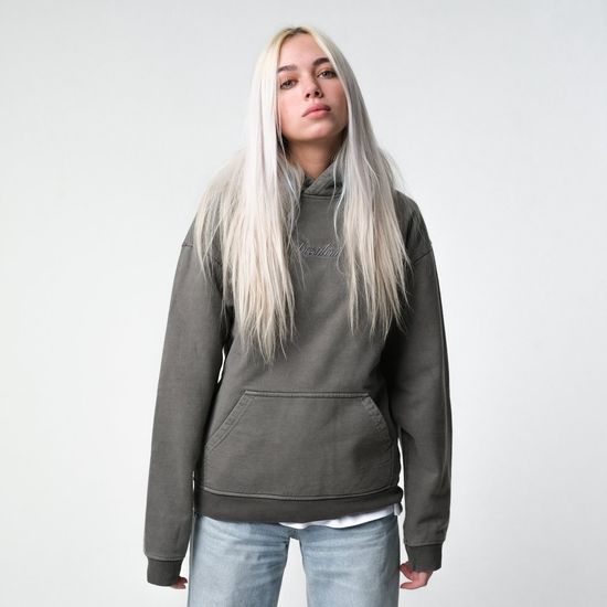 Худи Dissident Logo Dyed in Grey (серый)