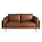 Диван 2-местный 6222 SL из табачно-коричневой кожи