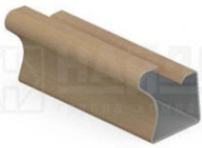 Профиль вертикальный под стекло и зеркало 4*2555 мм, Дуб