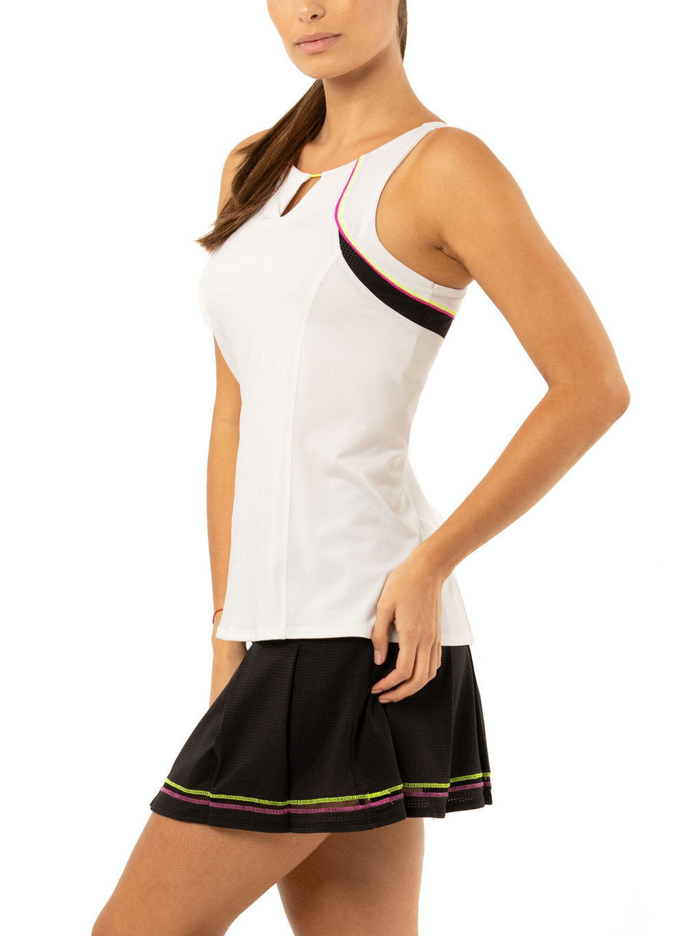 Женский топ теннисный Lucky in Love Rockin Rococo Uprise Bungee Tank Women - white