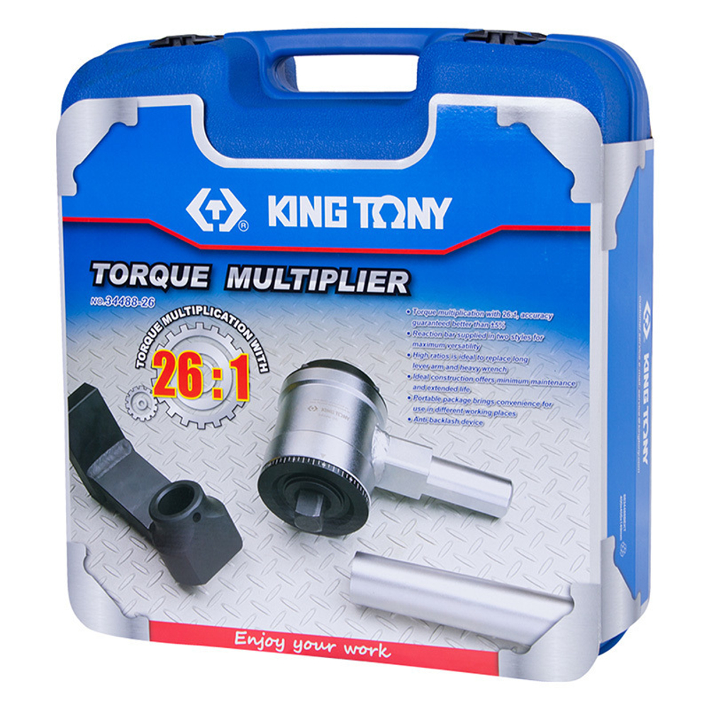 KING TONY (34488-26) Ручной усилитель крутящего момента (мультипликатор), 1/2">1", 173:4500 Нм