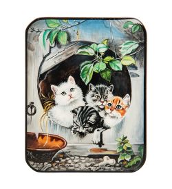 Народные промыслы ШК-55/129-B Шкатулка «Котята» Лидяева Л.