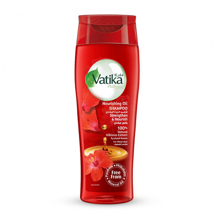 DABUR VATIKA Naturals Shampoo Nourishing Oil Hibiscus Шампунь для волос против ломкости волос с маслом гибискуса 425мл