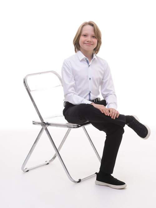 Сорочка подростковая VESTER длинный рукав, цвет белый, бамбук/пэ 94318 29