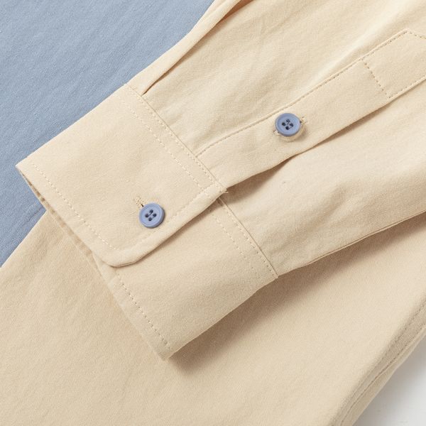 Сорочка Puff песочный/пыльно-синий - фото 9