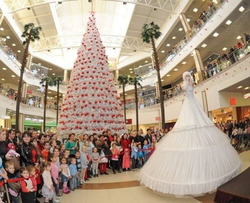 Уличная елка каркасная "Уральская белая сосна" (белая леска) 19 м