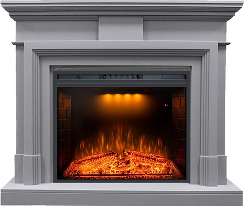 Каминокомплект Coventry Grey - Серый с очагом Emerald 28