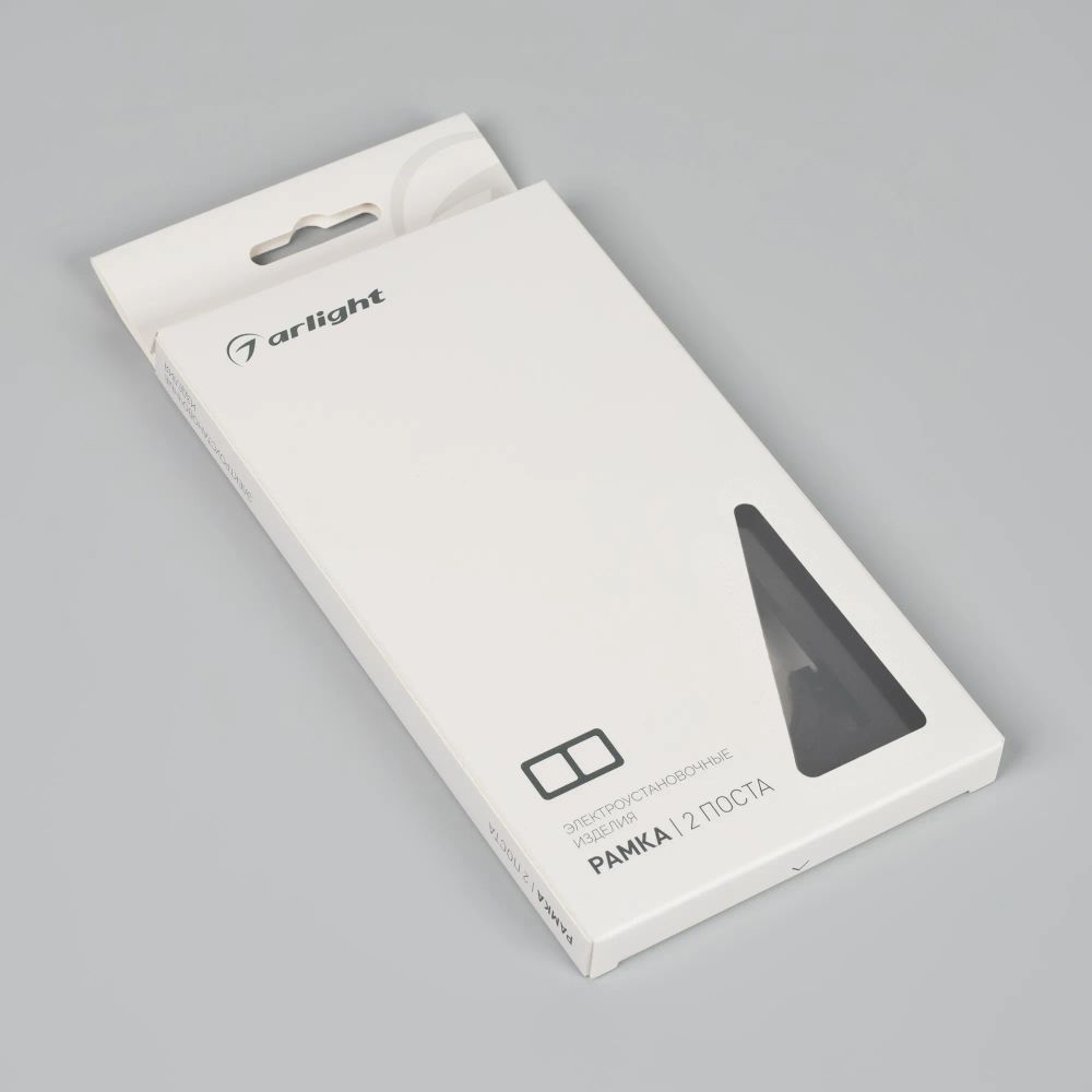 Рамка пластиковая FRM-PERIO-PL-2-BK (Arlight, -) 049751