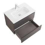 Тумба с раковиной подвесная BelBagno KRAFT-700-2C-SO-GSO Темно-Серый матовый, раковина белая BB700ETL