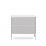 Vedrana Тумбочка прикроватная 2 ящика белый лак 60 x 55 см