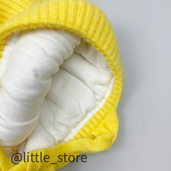 Шапка зимняя "Бантик" Желтая