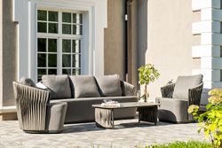 "Флоренция" лаунж-зона из искусственного ротанга, цвет графит