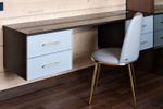 Стул Garda Decor экокожа бежевый, золото 48*56*86 см