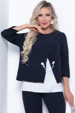 Костюм тройка "Стефания" (блю) К7114 LT Collection (Акция)