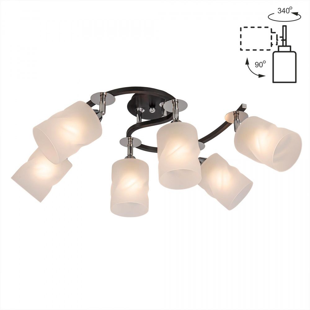 Citilux Сиерра CL119261 Люстра с поворотными плафонами Чёрная