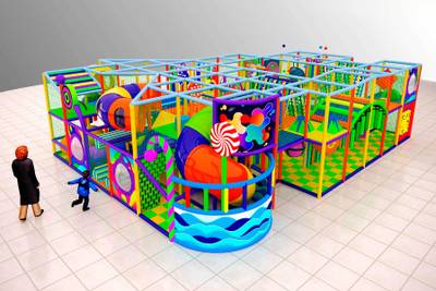Детский игровой лабиринт «Краски веселья»