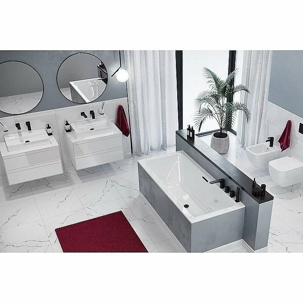 Ванна акриловая Excellent Heaven Slim WAEX.HEV18WHS 180x80 белая