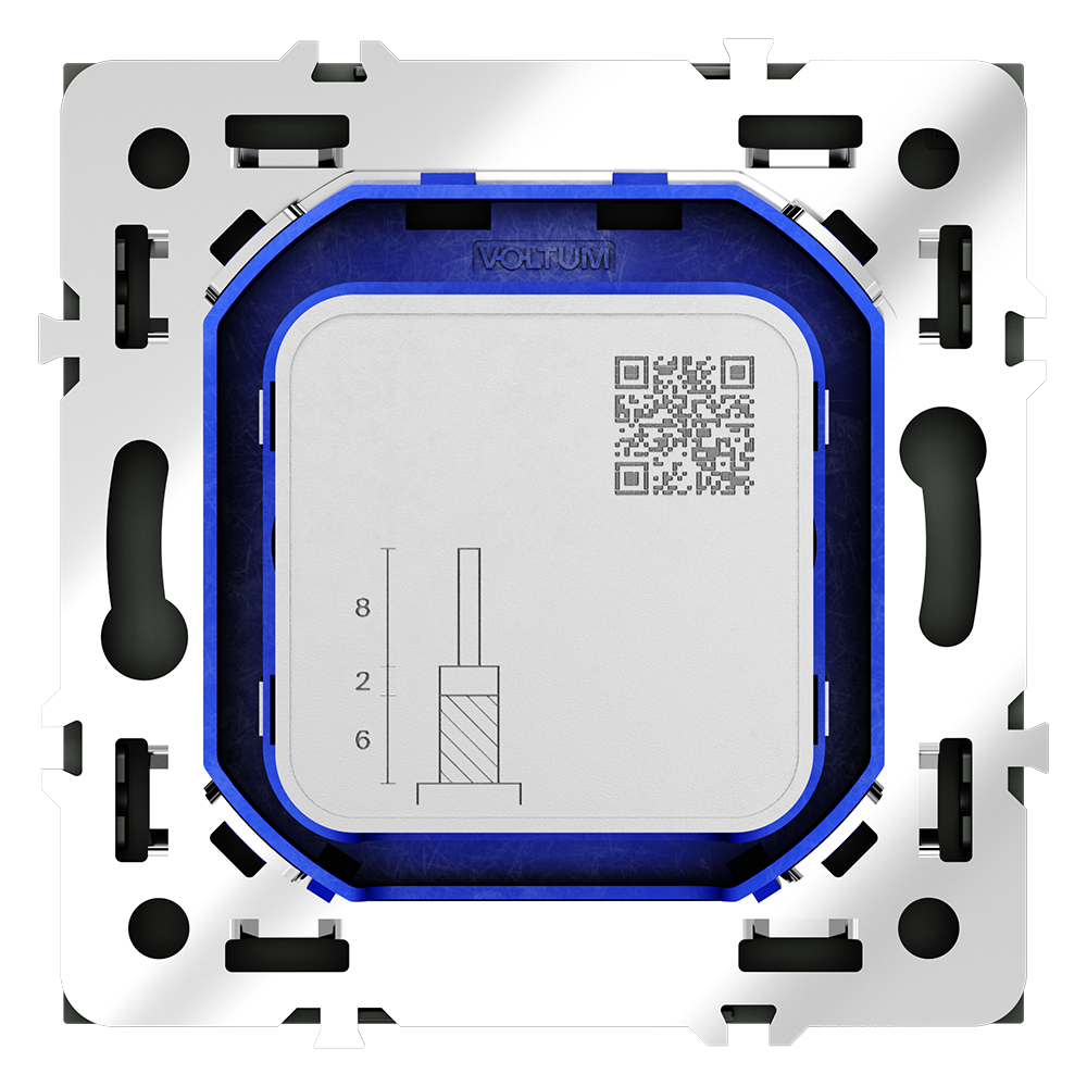 Розетка телевизионная встраиваемая VOLTUM S70 оконечная TV+SAT, (черный матовый)