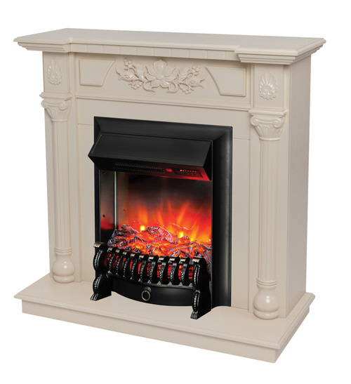 Каминокомплект Real Flame Dacota WT с очагом Fobos Lux Black RC