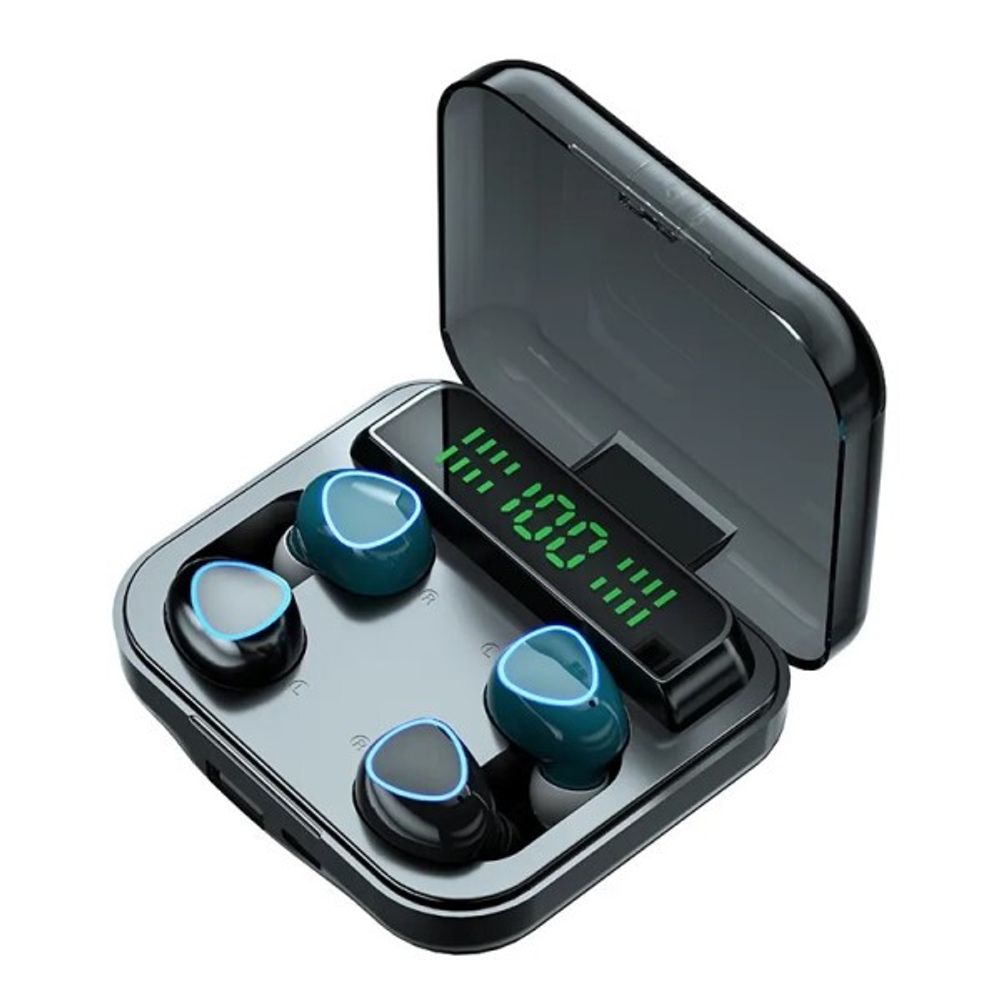 Наушники беспроводные TWS bluetooth (4 наушника) с микрофоном в кейсе+индикаторы заряда (KPR)