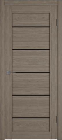 Межкомнатная дверь экошпон VFD (ВФД) Atum Pro 27 Brun Oak стекло Black Gloss