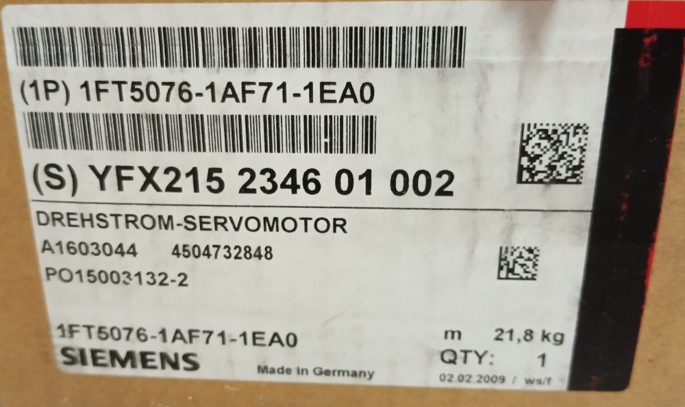 Siemens 1FT5076-1AF71-1EA0 новое