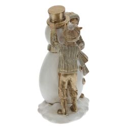 GAEM Фигурка декоративная "Снеговик и дети", L14 W8 H17,5 см