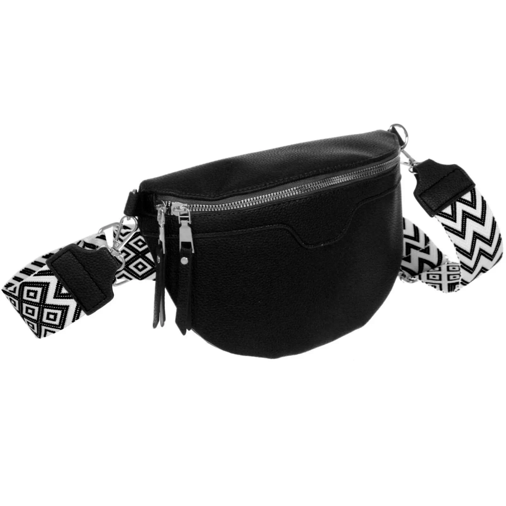 Сумка женская через плечо «ИМАНИ», цвет черный, три кармана, 24*19*7*5см (лейбл Ultramarine)