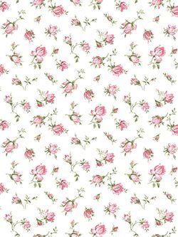 ткань Бутоны на белом