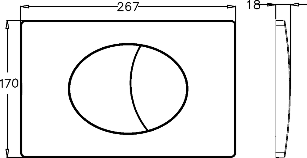 Кнопка смыва для унитаза STWORKI 230824 пластик, цвет матовый белый