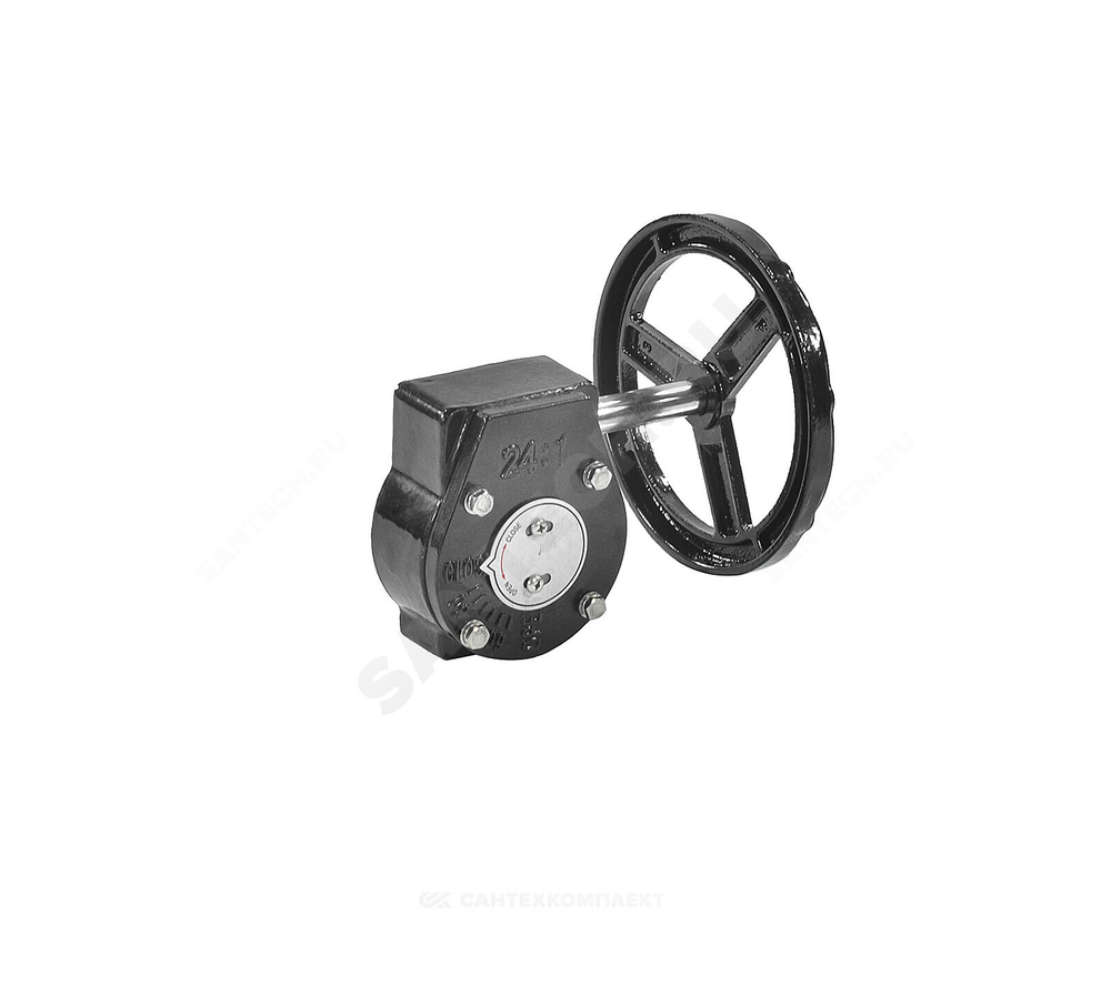 Редуктор четвертьоборотный 2010.R01 F10 22х22 квадрат для затвора Ду 300 Benarmo