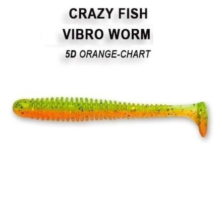 Vibro Worm 4'' 75-100-5d-6 Силиконовые приманки Crazy Fish