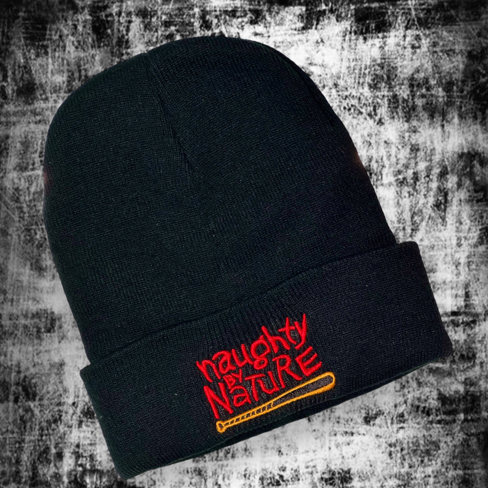 Шапка Naughty by Nature black/red/orange с подворотом