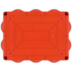 Распаячная коробка ЭРА KORv-190-140-70-10g-OR-FR ОП огнестойкая 190х140х70мм оранжевая с гермовводами 10 вх. IP55