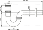 Сифон для умывальника AlcaPlast A432