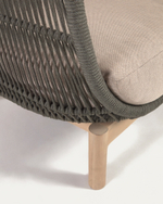 Кресло Catalina из зеленой веревки и массива акации