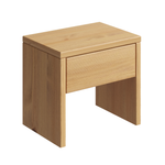 Тумба прикроватная 01 ALINA из дерева, цвет светлое дерево/ черный